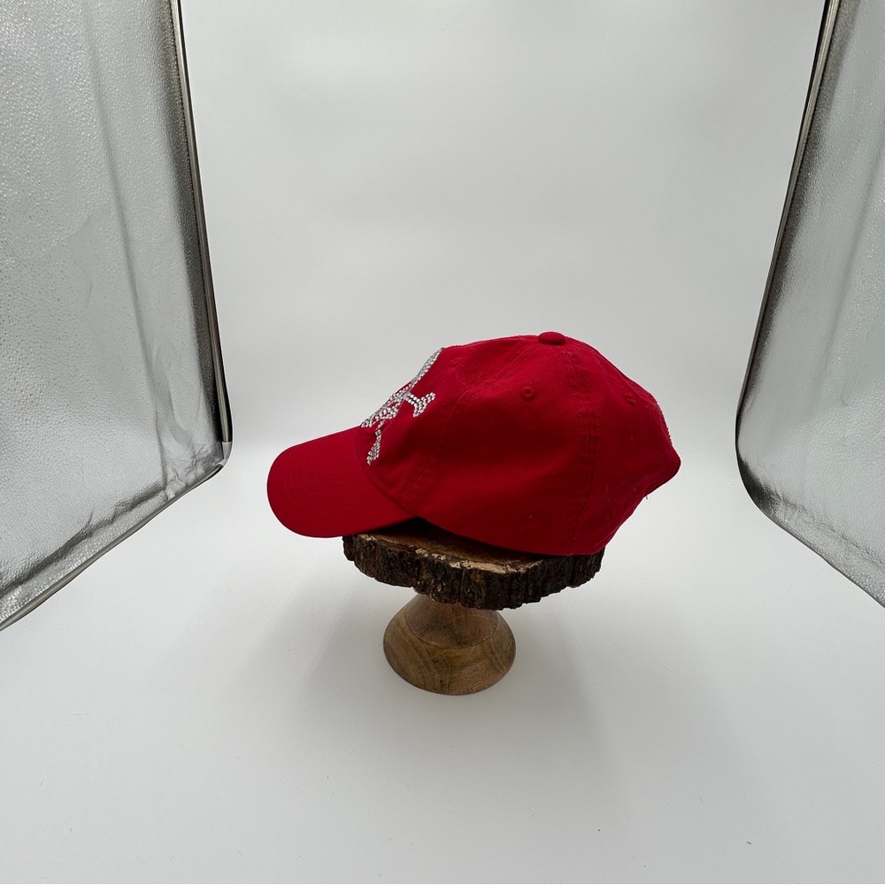 OTTO Red Skull Rhinestone Hat - Picture 4 of 7